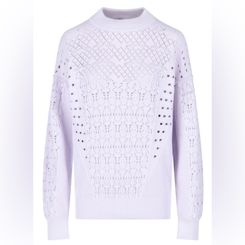 The Attico Mixed Stitch Crewneck Sweater in Lilac Size Small